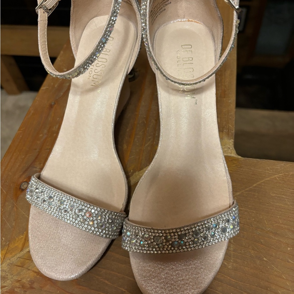 De Blossom Collection Sparkling Silver Heels